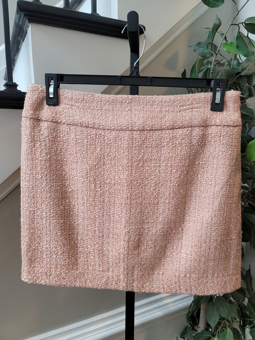 The Limited Tweed Mini Skirt Women's SZ 10 Pink Boucle Lined Back Vent Stitch